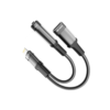 Green-Lion-2-in-1-Earphone-Charging-Adapter-Lightning-to-Lightning-3.5-12CM-Black