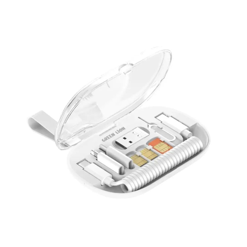 Green-Lion-6-in-1-Multi-Functional-Data-Cable-Set-White